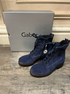 Gabor 31.711.16 Navy Suede Lace Boot