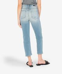 Kut KP1580MA2 high rise Elizabeth fab ab cropped straight leg jean