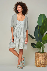 Tribal 13320 Eyelet Embroidered Cotton Dress