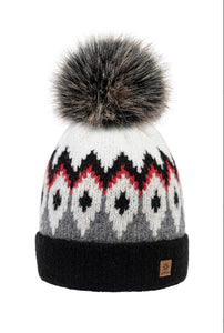 Woolk Cozy Wool Knit Hat with Pom Pom