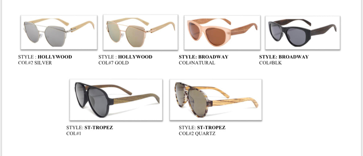 Furlux Hollywood Bamboo Sunglasses