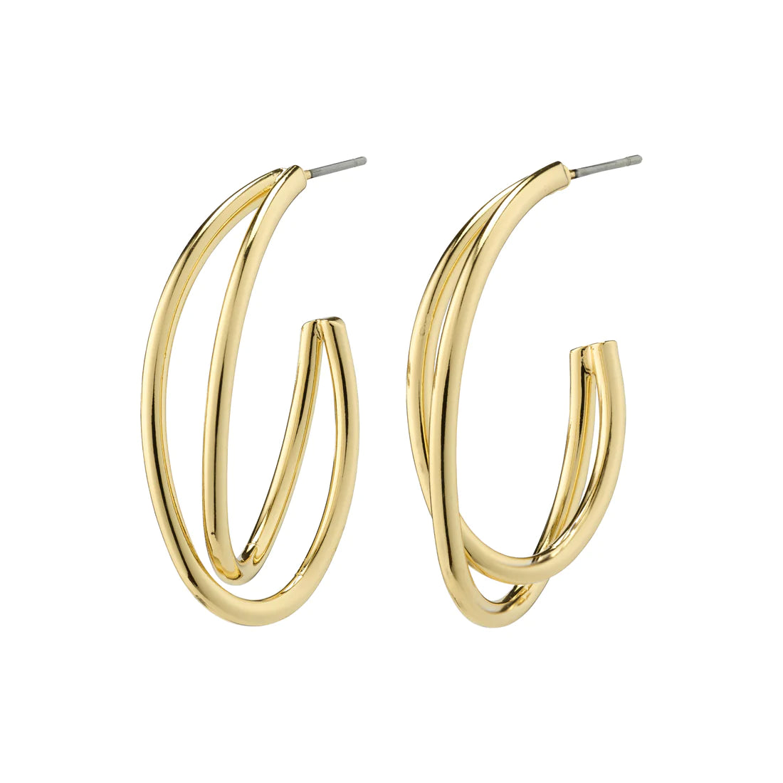 Pilgrim 282242033 ANGELICA graphic hoop earrings gold-plated