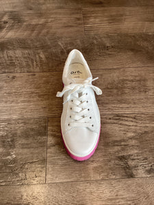 Ara 12-25200 White/Pink Sole Sneaker