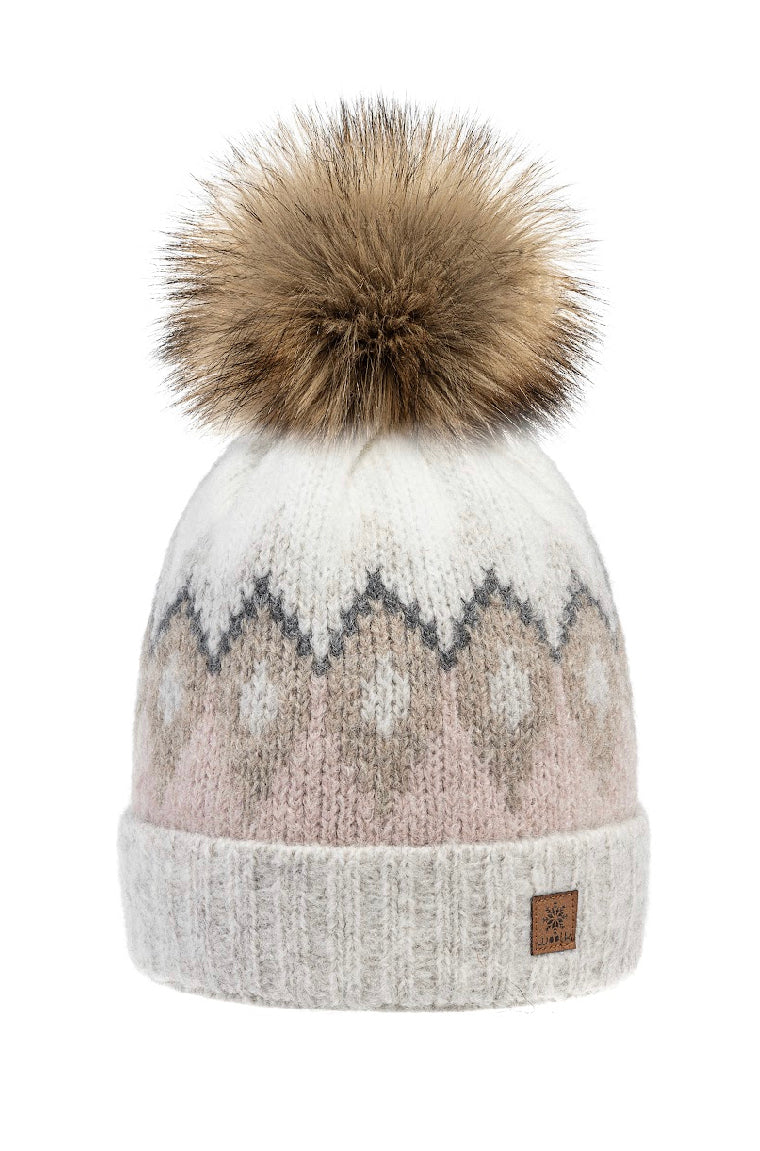 Woolk Cozy Wool Knit Hat with Pom Pom