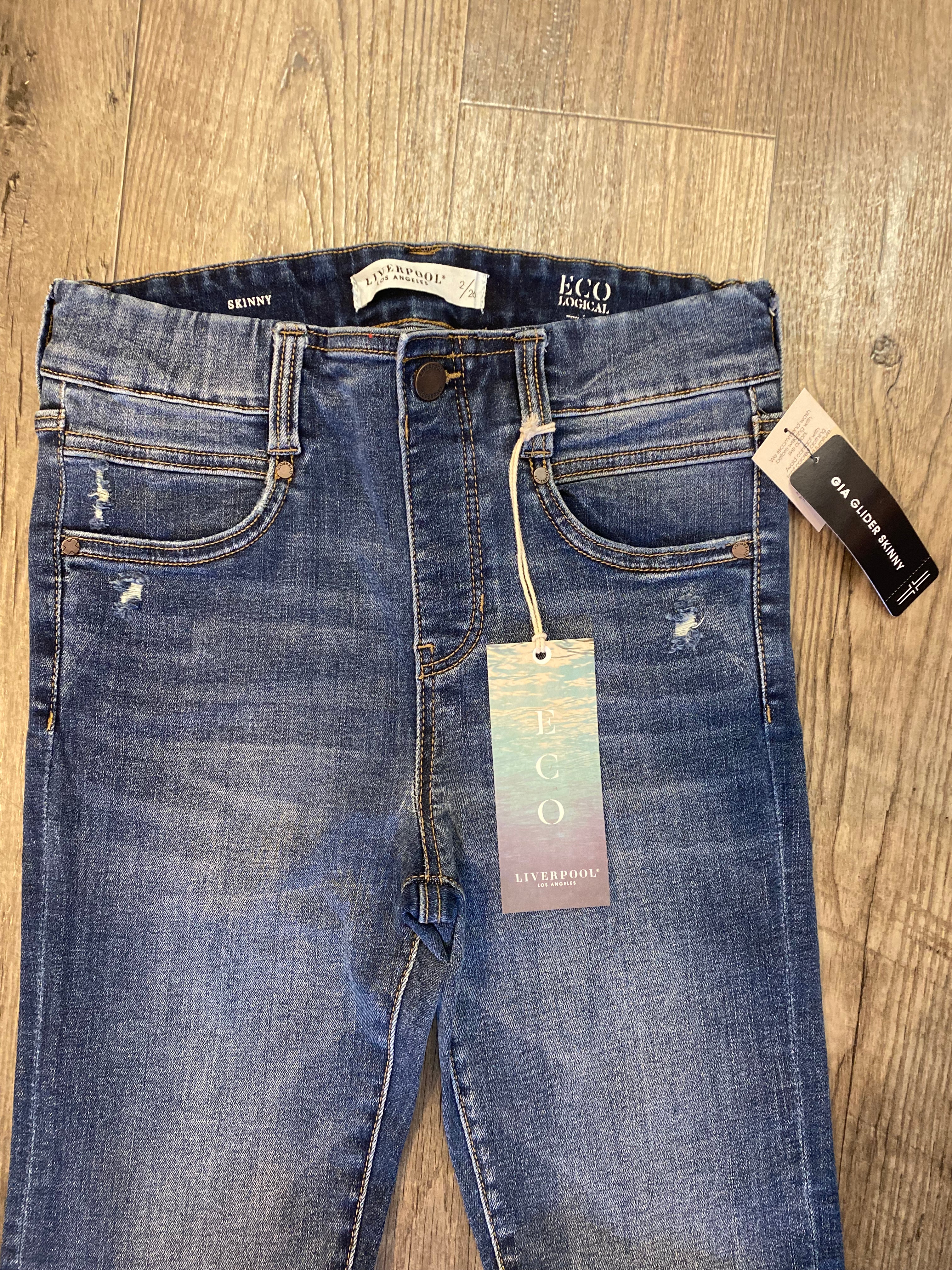 LiverPool Jeans Gia Glider Skinny in the Colour Westler