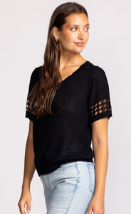 Pink Martini SW-2304 Black Heather Top