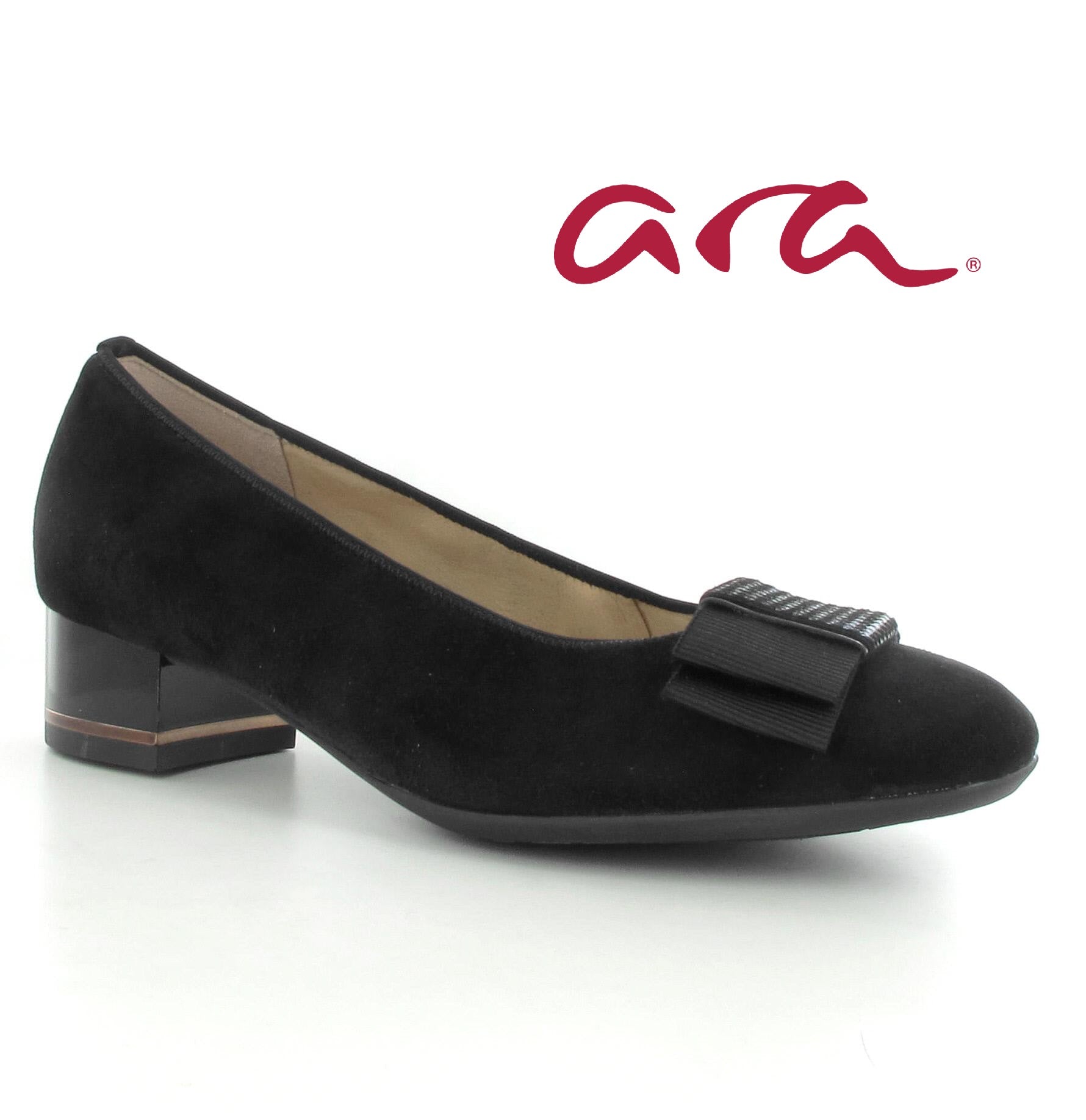 Ara 12-11884 Schwarz Suede Dress Shoe