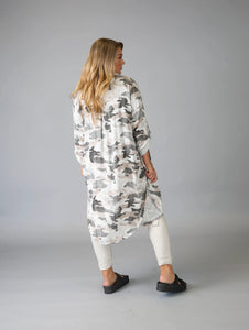 Elissia Z80414B Beige Camo Long Shirt/Dress