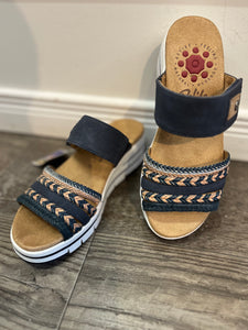 Relife Leanne Aztec Slide Sandal