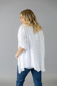 Elissia TD6868 White Lace Blouse