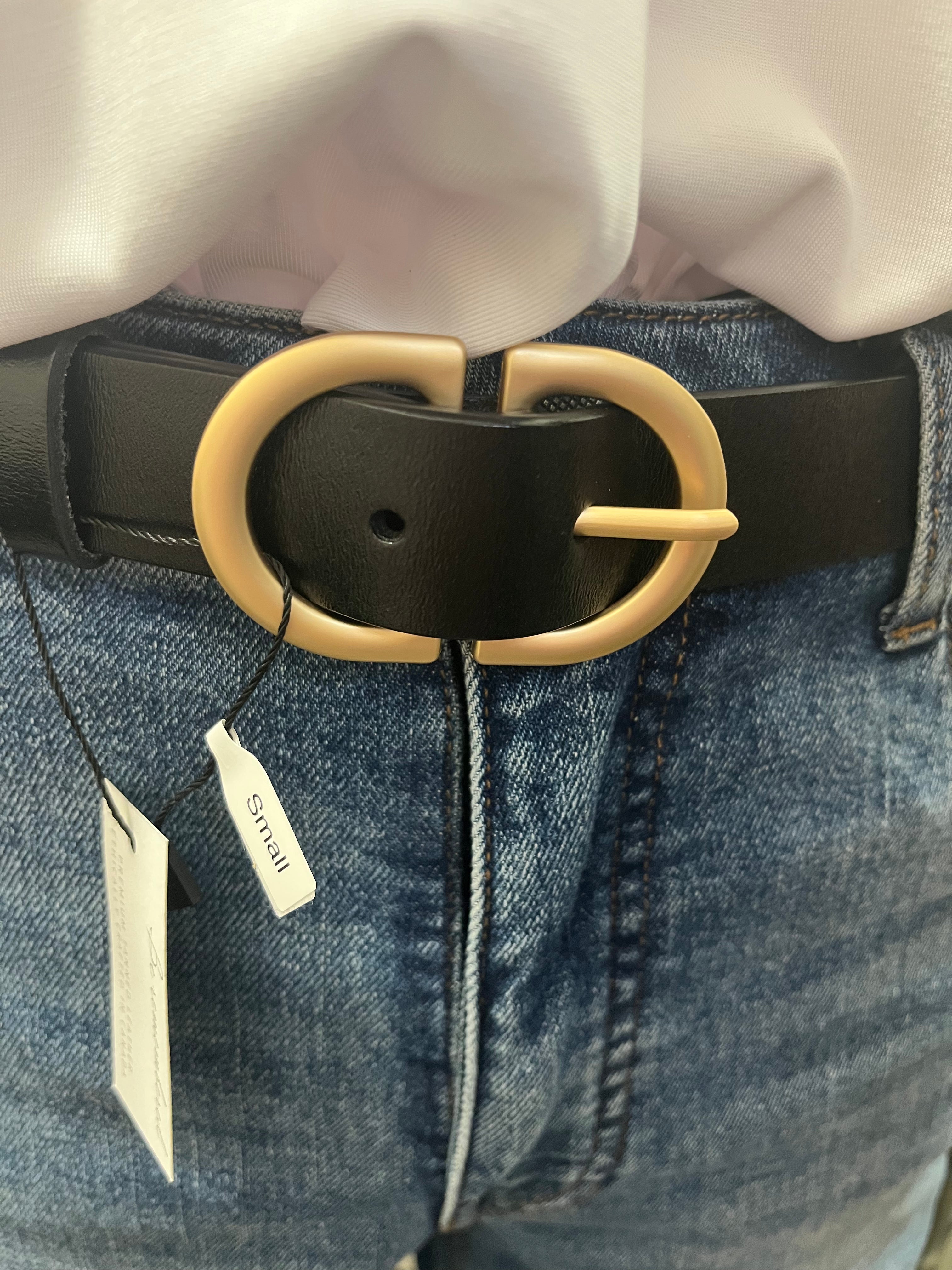 Armour LBWCC Black Double C Buckle Leather Belt