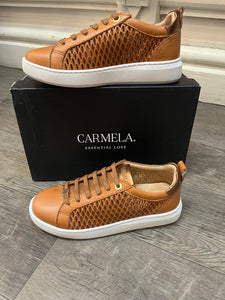Carmela 160797 Camel Lace Up Sneaker