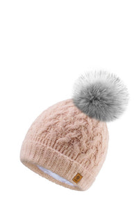 Woolk Davos Wool Knit Hat with Pom Pom