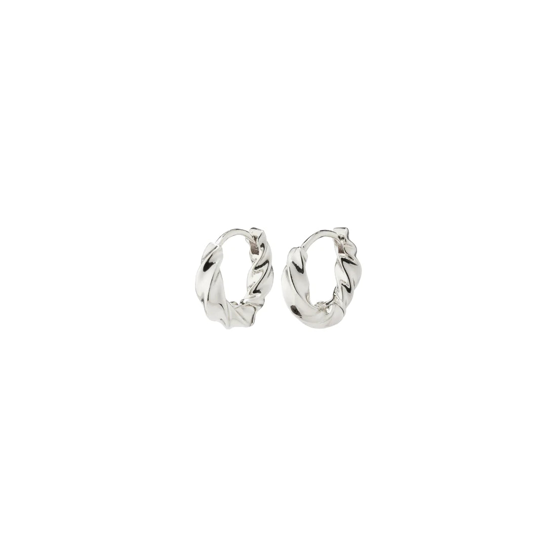 Pilgrim 282236003 TAFFY recycled small swirl hoop earrings silver-plated