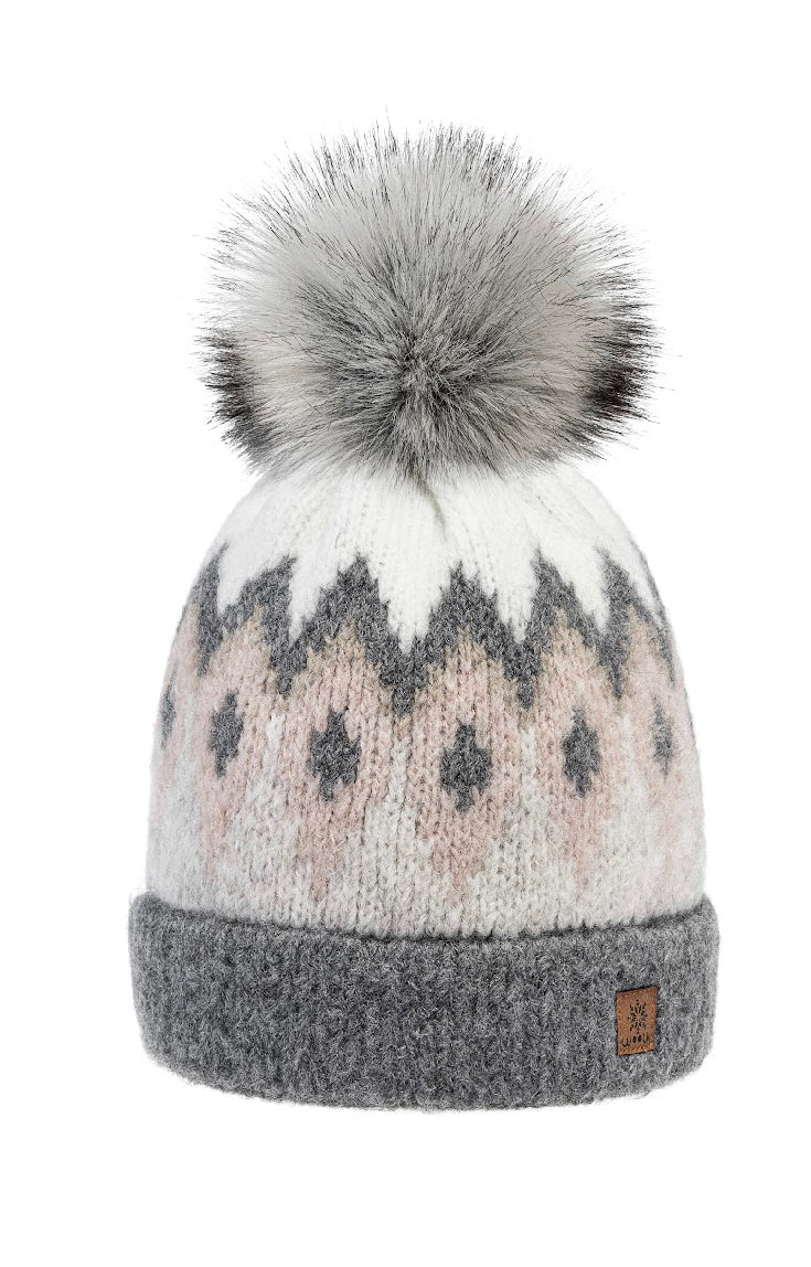 Woolk Cozy Wool Knit Hat with Pom Pom