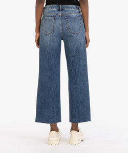 Kut KG795MA1 Charlotte High Rise Culottes w/Raw Jeans