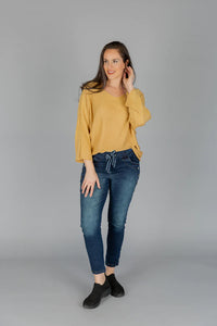 Elissia SL807S Gold Long Sleeve Top