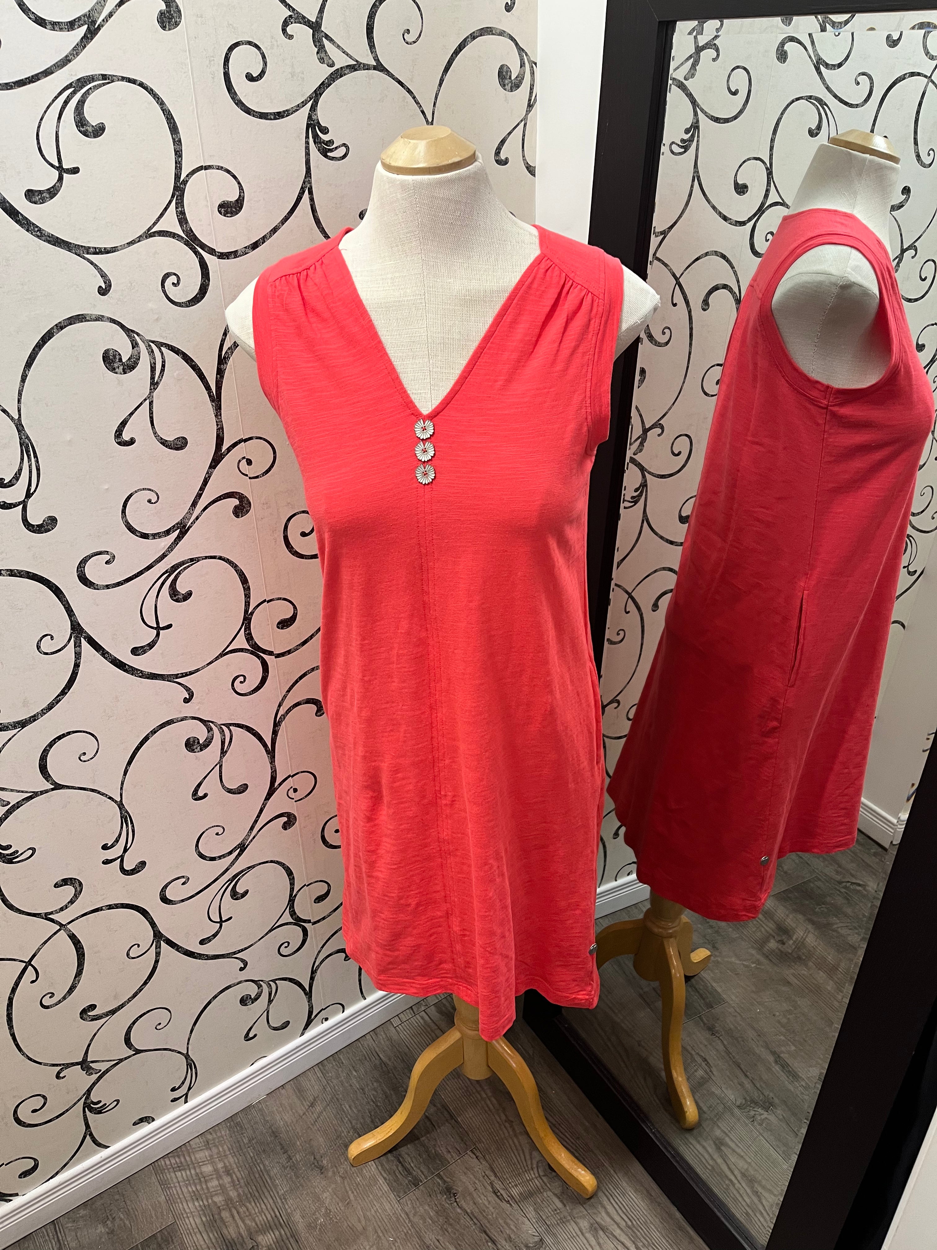 Simpli Zen 23415 Cotton Dress w/ Daisy Buttons