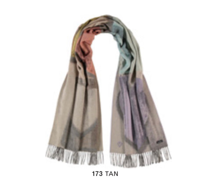 Fraas 625065 Brush Stroke Heart Scarf