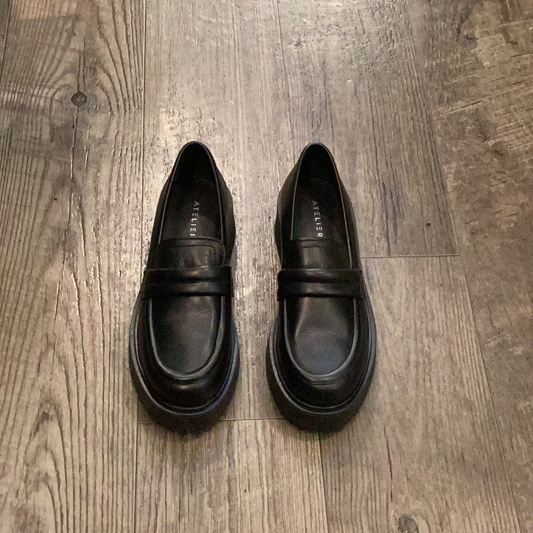 Ateliers Kennedy Black Loafer Shoe