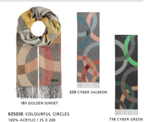 Fraas 625036 Colorful Circles Scarf