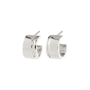 Pilgrim 262236003 TOVA wide hoop earrings Silver-plated