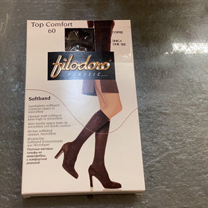 Filodoro C109815 below the knee nylons in coffee brown colour (one size)