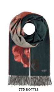 Fraas 625852 Expoded Rose Oversized Scarf