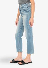 Kut KP1580MA2 high rise Elizabeth fab ab cropped straight leg jean