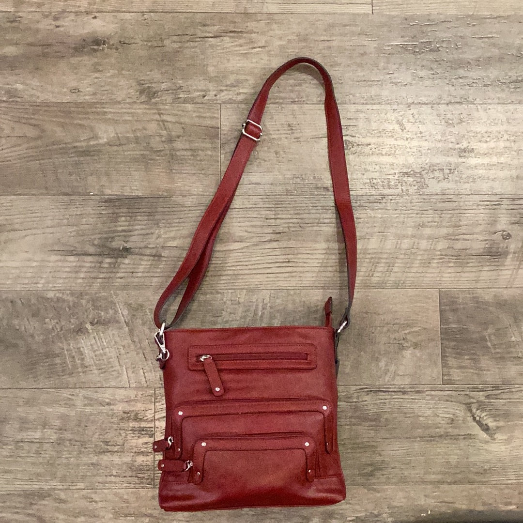 Leather Sac A Main La Diva La Diva 43916R STL Multi Zipper