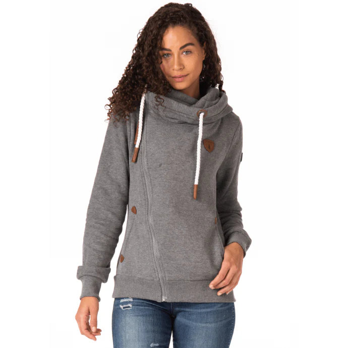 Wanakome Athena Dark Heathered Grey Side Zip w/Hoodie