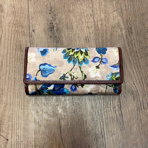 Wenz Blue Floral Velvet Wallet