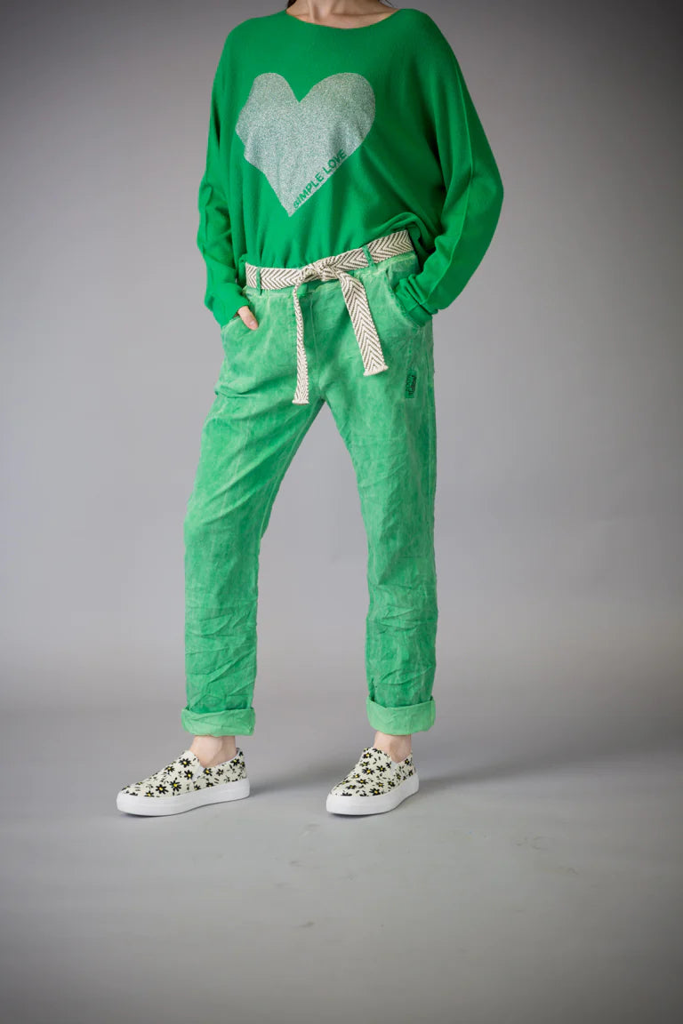 Elissia L22746 Jade Green Stretch Pants