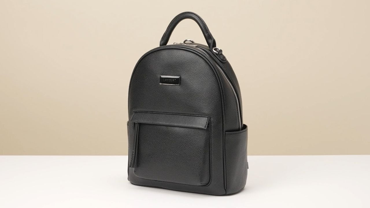 Lambert Maude - Black Vegan Leather Backpack