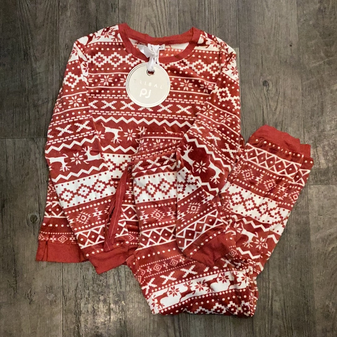 Tribal 72450 Spicy Rose Deer Fleece Pajamas Set