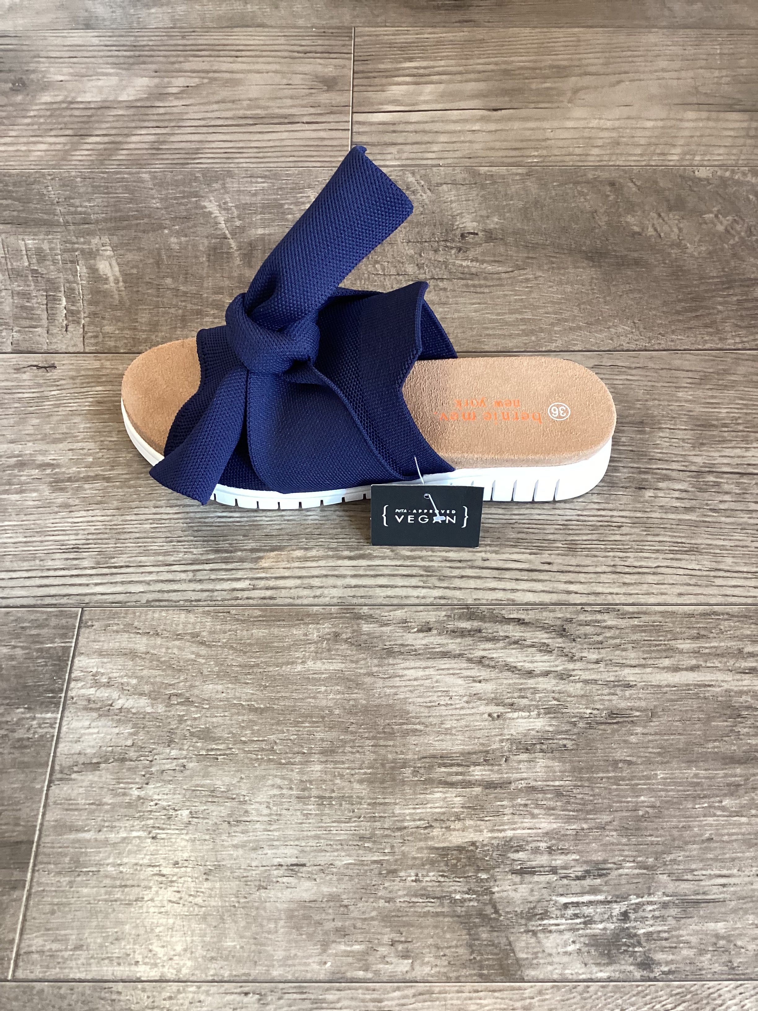 Bernie Mev Freesia Navy Bow Sandal