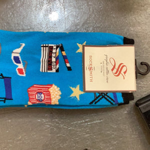Sock smith WNC1750-BLU movie pattern socks