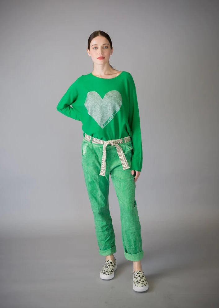 Elissia L22746 Jade Green Stretch Pants