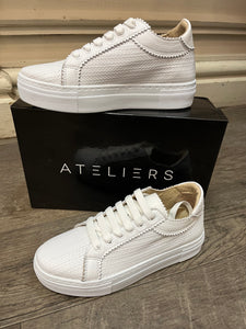 Ateliers 23037 Virgil White Woven Sneakers