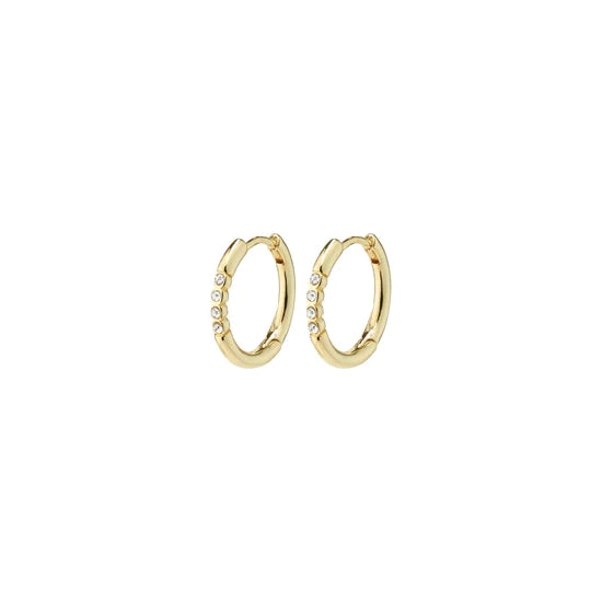 Pilgrim 282232033 Gold Trudy Small Crystal Hoop Earrings