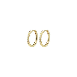 Pilgrim 282232033 Gold Trudy Small Crystal Hoop Earrings