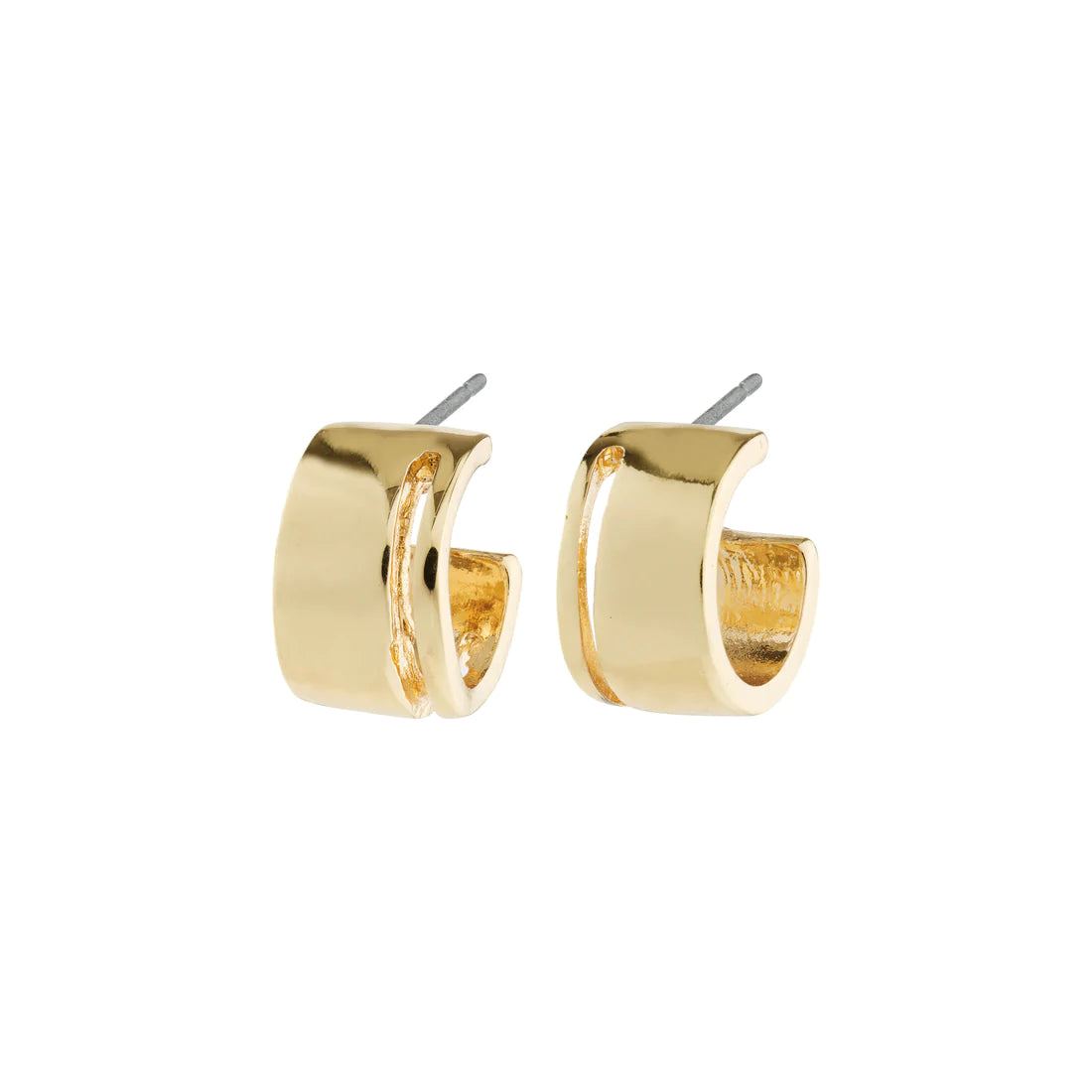 Pilgrim 262232003 TOVA wide hoop earrings gold-plated