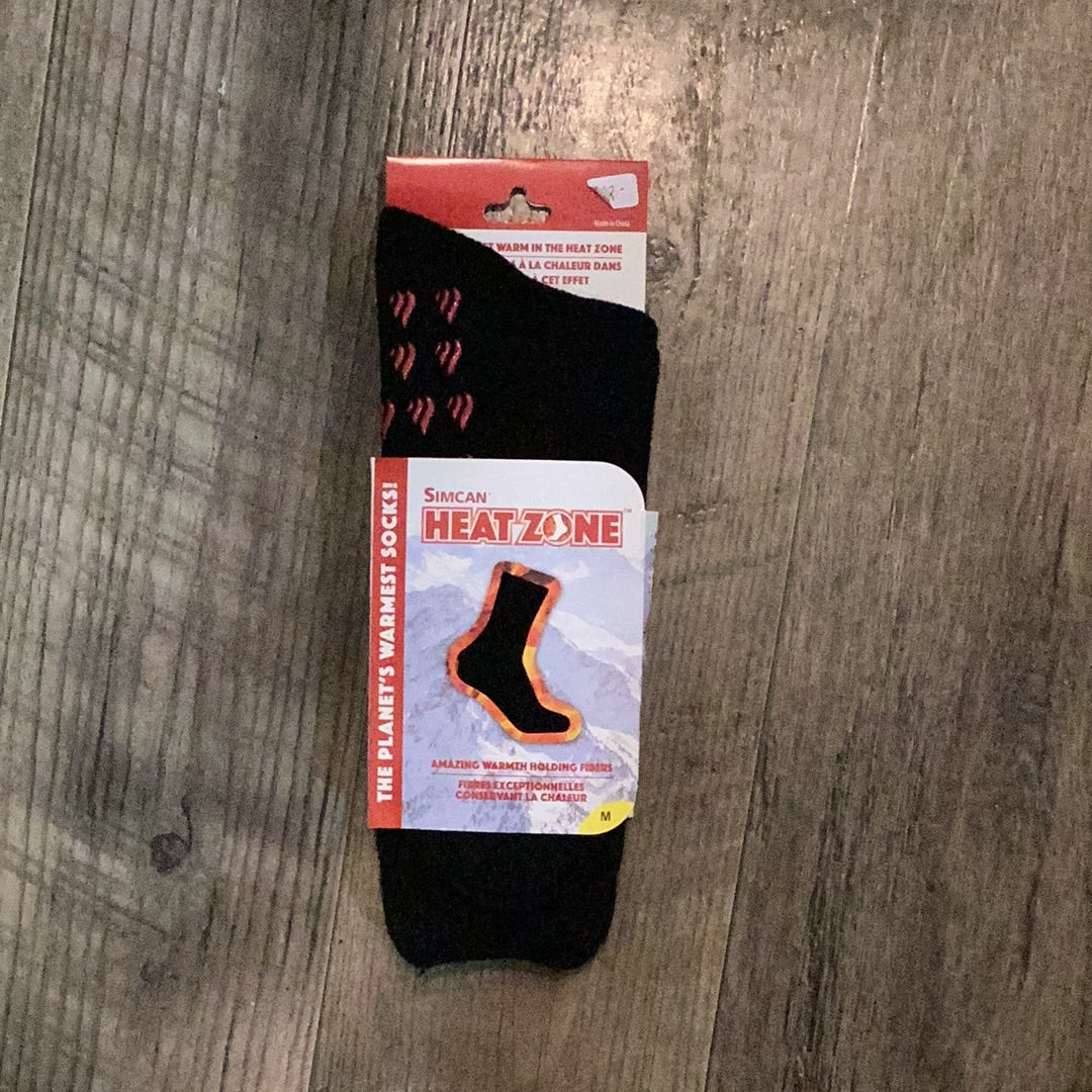 Simcan 53606 Medium Black/Red Grips Heat Zone Socks