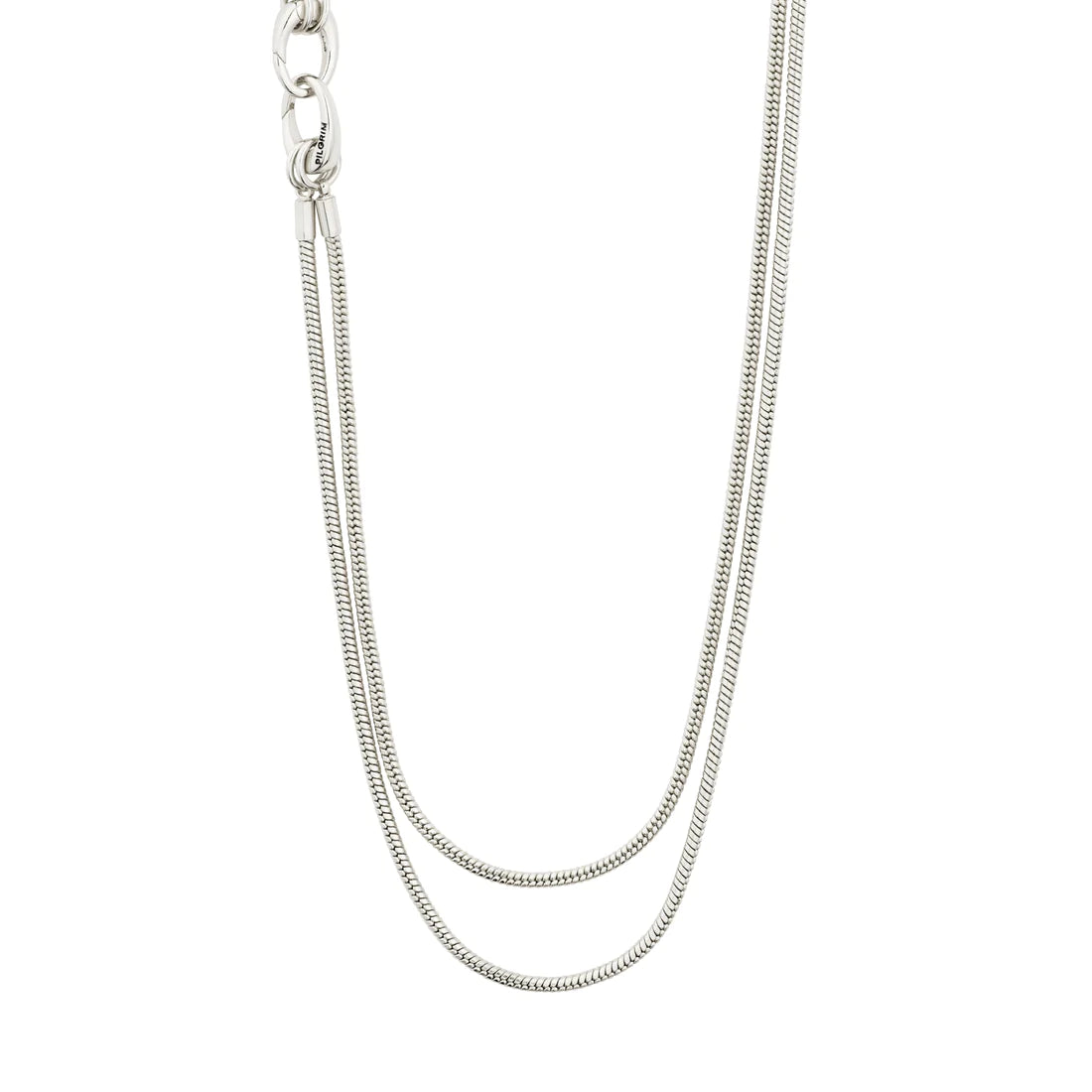 Pilgrim 142246011 SOLIDARITY recycled snake chain necklace silver-plated