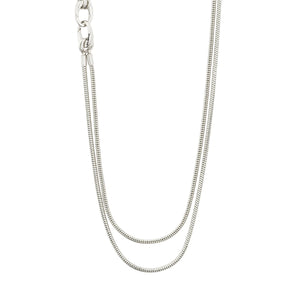 Pilgrim 142246011 SOLIDARITY recycled snake chain necklace silver-plated