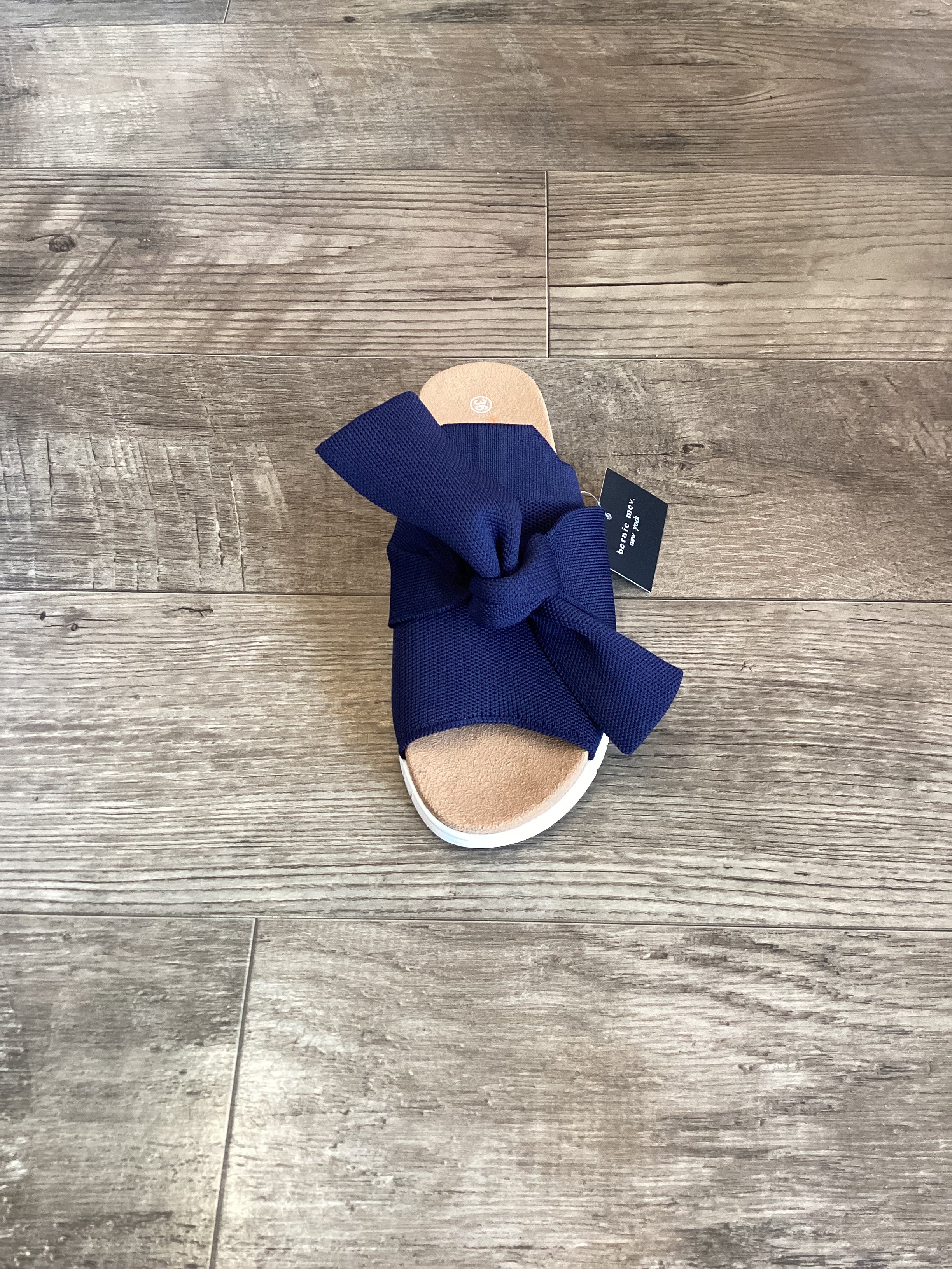 Bernie Mev Freesia Navy Bow Sandal