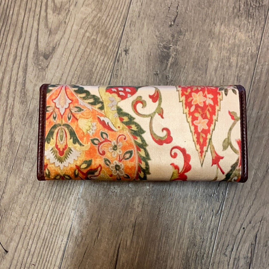 Wenz Multi Colour Paisley Velvet Wallet