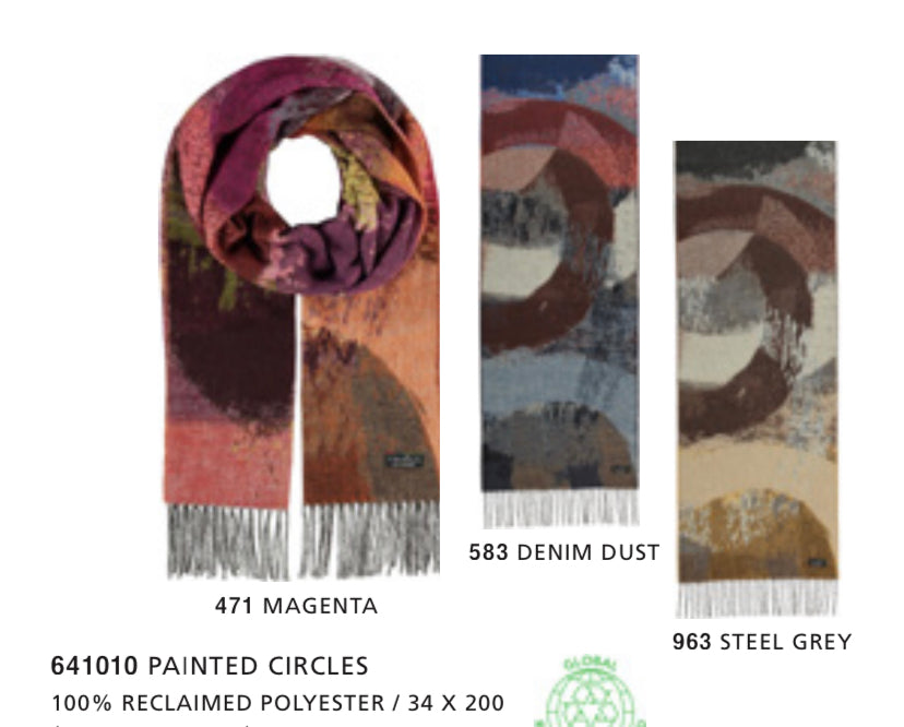 Fraas 641010 Painted Circles Scarf