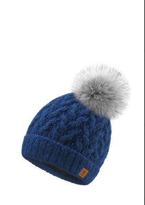 Woolk Davos Wool Knit Hat with Pom Pom