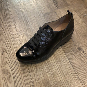 Wonders C-32225 Black Patent Shoe